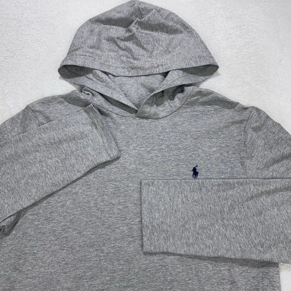 Polo RL Hoodie‎ Pullover Boy XL (18-20) Gray LS Performance Stretch
